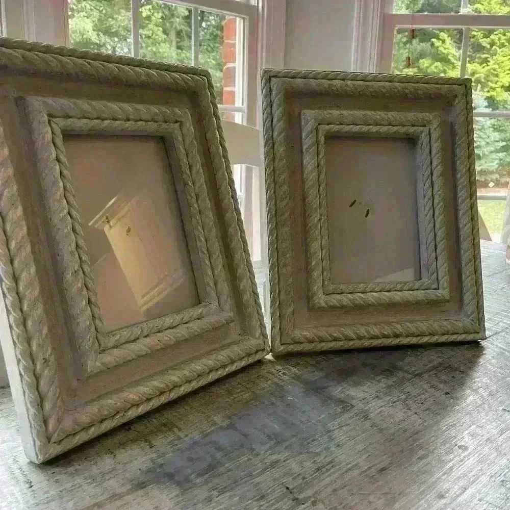 Wooden Picture Frames (2), Beautiful Light Blue - Picture 2 of 5